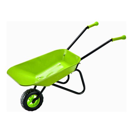 FREUND Kinderschubkarre 68088 Metallwanne u. -gestell grün/schwarz, Kinderhände 80 x 39