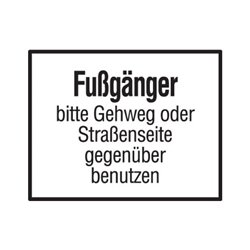 Warn- und Hinweißchild 20, 650x500mm andere Str.Seite nutzen RAL-Gütezeichen Folie RA2