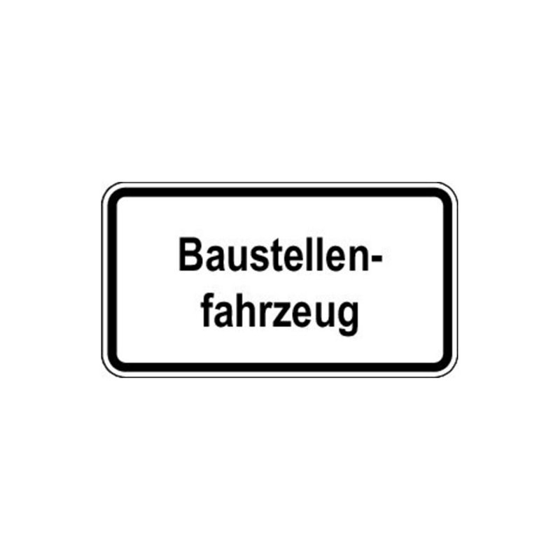 Warn- und Hinweißchild 30, 600x330mm Baustellenfahrzeug RAL-Gütezeichen Folie RA2