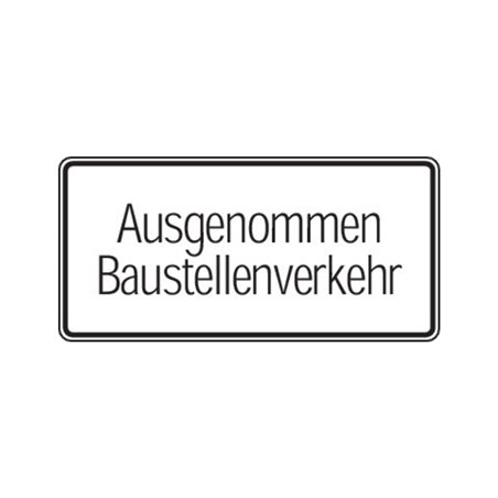 Warn- und Hinweißchild 47, 600x330mm ausgen. Baustellenverkehr RAL-Gütezeichen Folie RA2