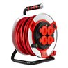 REV Kabeltrommel 25m Stahl IP44 4-fach st-rt H07RN-F 3G1,5