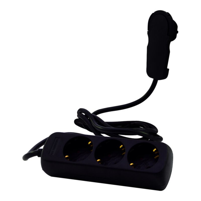 REV Steckdosenleiste 3-fach o. Schalter 2m schwarz Smart