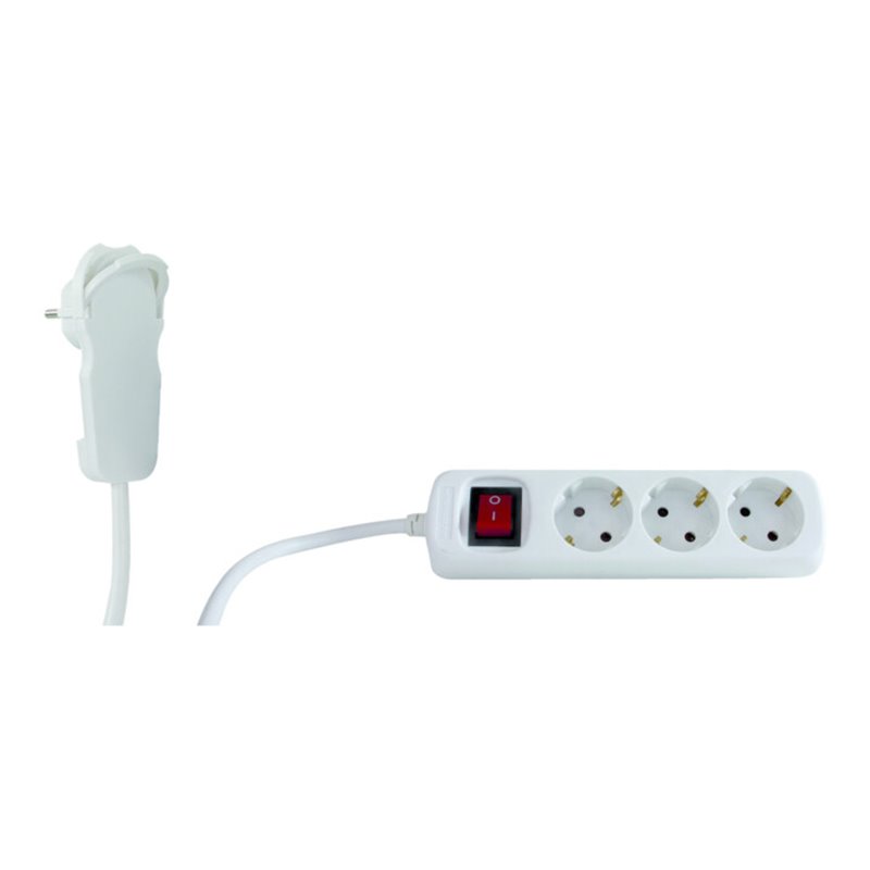 REV Steckdosenleiste 3-fach m.Schalter 5m weiß Smart