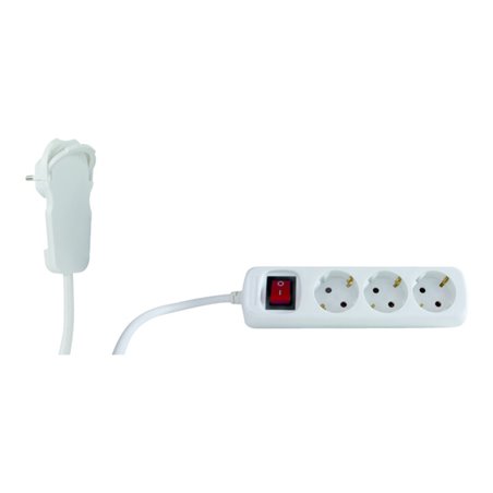 REV Steckdosenleiste 3-fach m.Schalter 5m weiß Smart