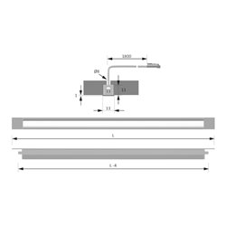 Halemeier FineLite NE ww 12VDC 8.4W 850mm, LTG 1.8m LTG, M1