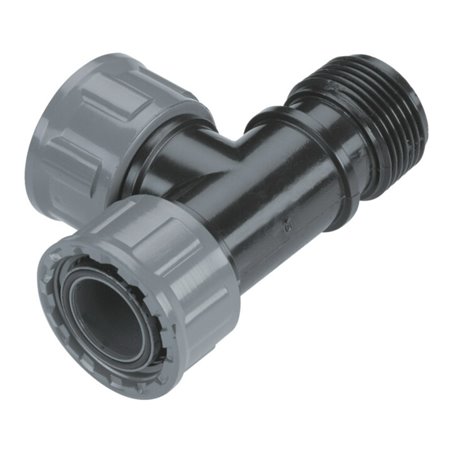 Gardena Ventil-T-Stück mit 2 x 1'-Innengewinde u. 1 x 1'-Außengewinde