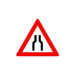 VKZ.120 Dreieck 900mm verengte Fahrbahn RAL-Gütezeichen Folie RA1