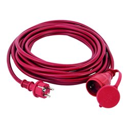 REV Schutzkontakt-Verlängerun Gummi 25 m rot