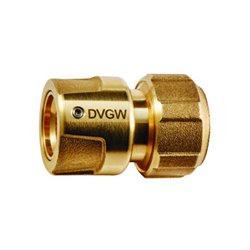 GEKA plus-Schlauchstück, Stecksystem, KTW, Messing, 3/4'-19mm Bl