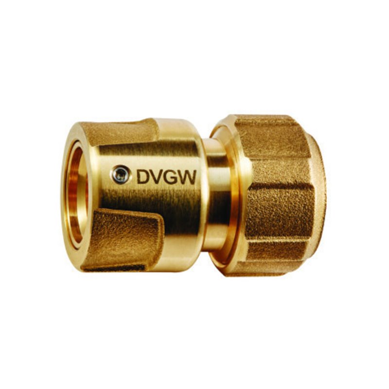 GEKA plus-Schlauchstück, Stecksystem, KTW, Messing, 3/4'-19mm Bl