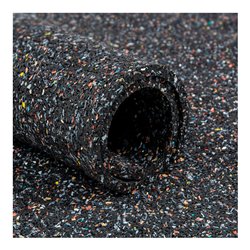 Recyclingmatte Gummi/PU, schwarz-bunt 3mm, 1500mm 5m
