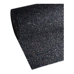 Recyclingmatte Gummi/PU, schwarz-bunt 3mm, 1500mm 5m