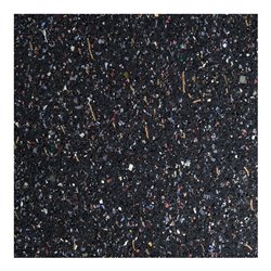 Recyclingmatte Gummi/PU, schwarz-bunt 3mm, 1500mm 5m