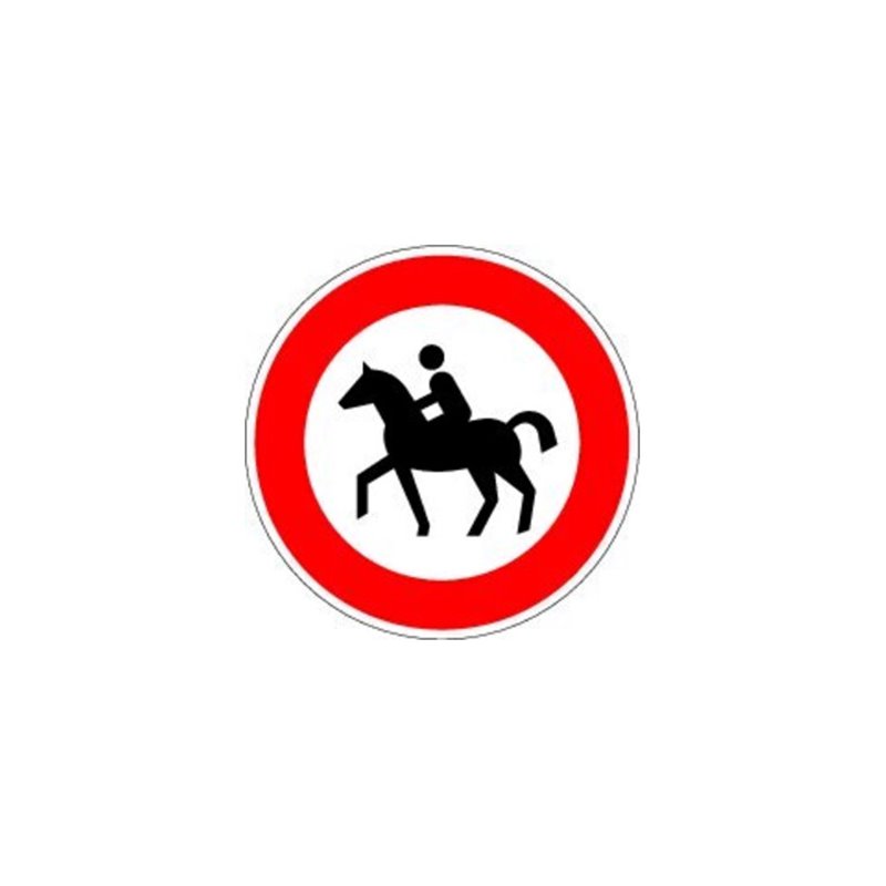 VKZ.257-51 Ronde 600mm Verbot für Reiter RAL-Gütezeichen Folie RA1