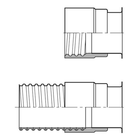 Norres AIRDUC® Bördelrohr Connect 243 Typ 243/8501,ID 80mm