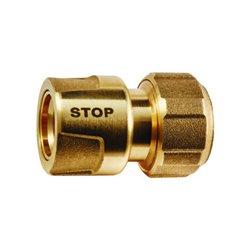 GEKA plus-Schlauchstück, Stecksystem, KTW, Wasserstopp, Messing, 3/4'-19mm Bl