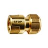 GEKA plus-Schlauchstück, Stecksystem, KTW, Wasserstopp, Messing, 3/4'-19mm Bl