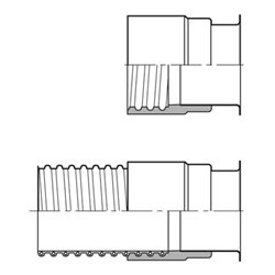 Norres AIRDUC® Bördelrohr Connect 243 Typ 243/8501, ID 300mm
