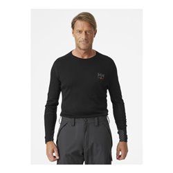 Helly Hansen Funktionsshirt Life Merino, schwarz, Gr. 2XL