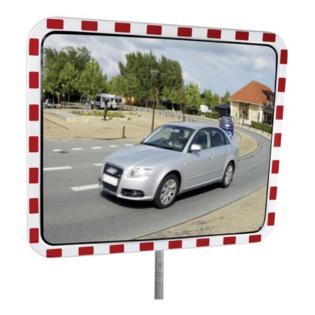 Dancop Verkehrsspiegel Eisfrei eckig B600xH400 mm für Außen Inox-Spiegelfläche