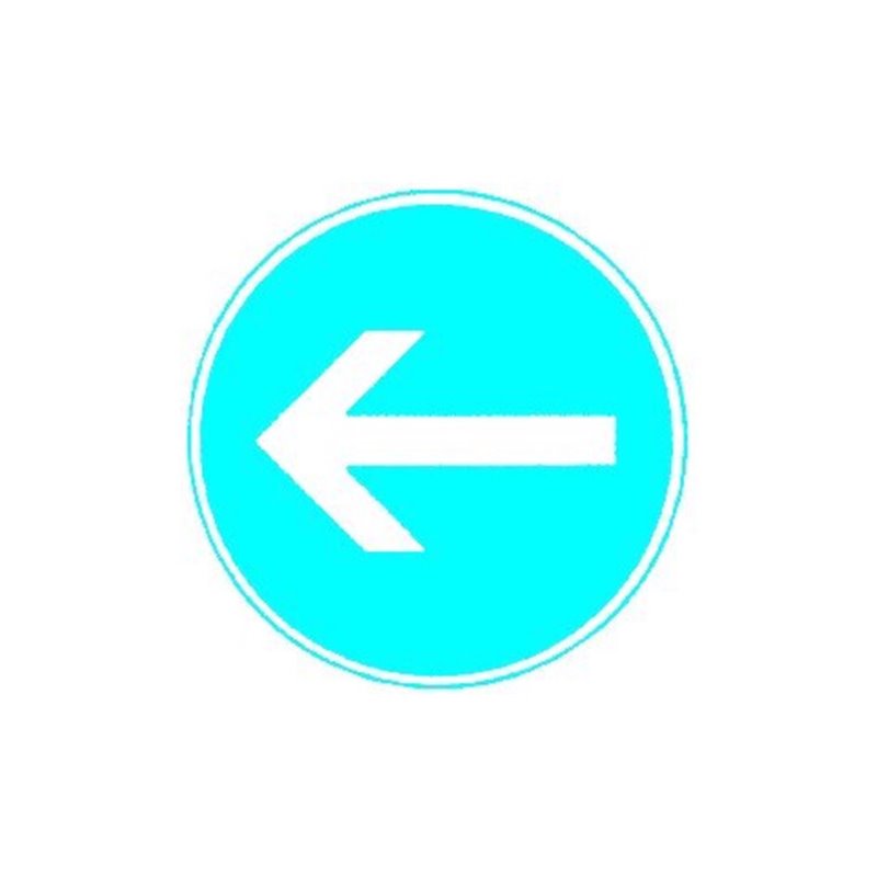 VKZ.211-10 Ronde 600mm Fahrtrichtung links RAL-Gütezeichen Folie RA1