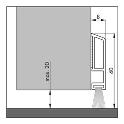 ELLEN PDS-B-ZK Deko/Komfort, selbstkl. KF weiß DIY Progr.,L 1000mm