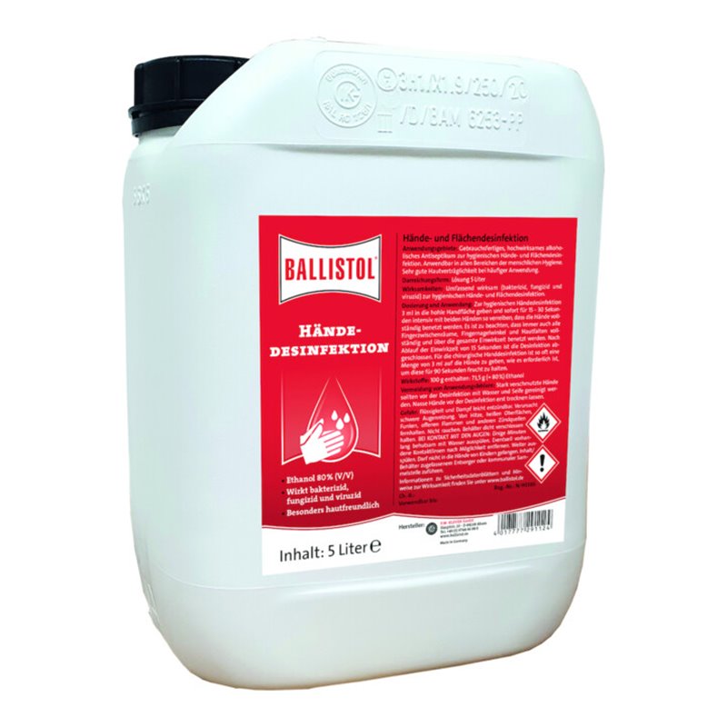 BALLISTOL Händedesinfekt. 5 Liter