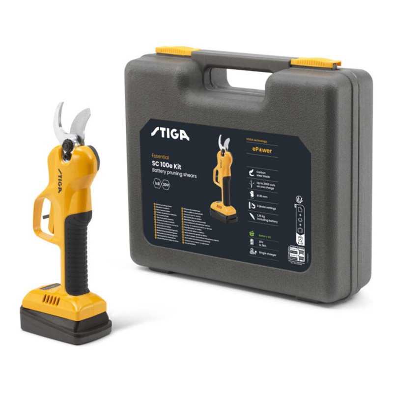 STIGA Akku-Astschere SC 100e Kit inkl. Akku und Ladegerät