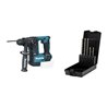 Makita Akku-Bohrhammer DHR243RTJ, Solo-Version + Premium SDS-Plus Hammerbohrer-Set, 5-tlg.