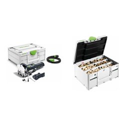 Festool Bundle – Dübelfräse DF 500 Q-Plus DOMINO & DOMINO Dübel Buche Sortiment DS 4/5/6/8/10, 1060-tlg.