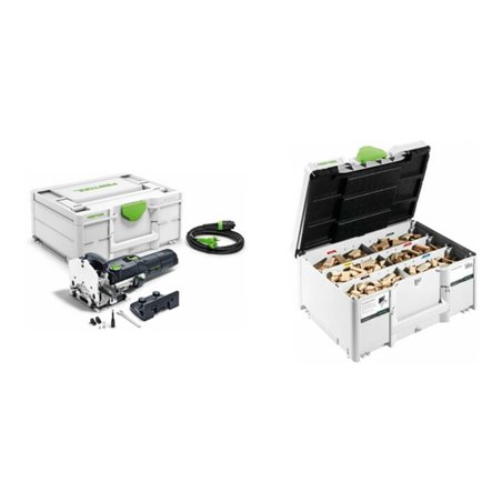 Festool Bundle – Dübelfräse DF 500 Q-Plus DOMINO & DOMINO Dübel Buche Sortiment DS 4/5/6/8/10, 1060-tlg.