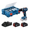 Bosch Akku-Schlagbohrschauber GSB 18V-65 mit 2 x Akku GBA 18V 4.0Ah, L-Case Pick& Click