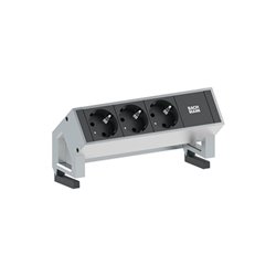 Bachmann DESK2 3xCEE7/3 Strom 0,2m GST18 Inox lack
