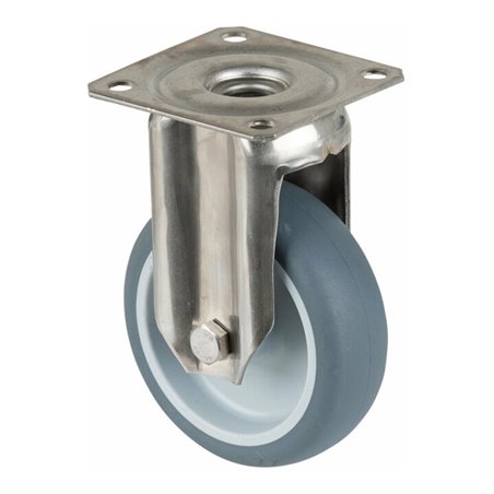 BS Rollen Bockrolle G110.A80 Ø 75mm, B 24mm, 60kg mit Anschraubplatte, grau