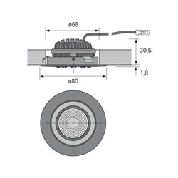 halemeier LED SuperSwing Aluminium Optik nw