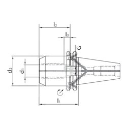 WTE Spannfutter HPH DIN69871ADB SK40 12x50mm