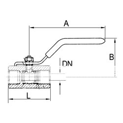 RIEGLER ES-Sicherheitskugelhahn abschließbar