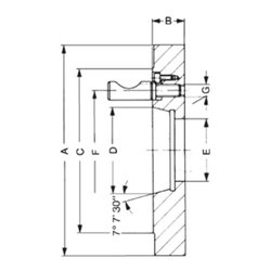 RÖHM Stahlflansch DIN55029 315mm KK 6