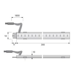 halemeier SuperStripe Plus ww 300mm seitl.Einspei. 24VDC 6.2W