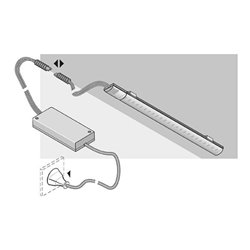 halemeier LED SuperStripe nw 300mm seitl.Einspei. 24VDC 3.6W