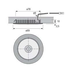 halemeier LED SuperSpot Edelstahl Optik nw
