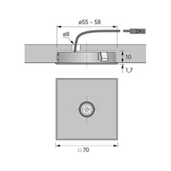 halemeier LED PowerLite square Edelstahl ww