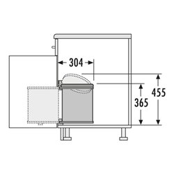 Hailo Abfallsammler 3515071 Mono 15 Slate-gr./Schw