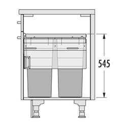 Hailo Abfalltrennsystem 3619731 EuroCargo 450/76 dunkelgrau