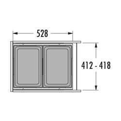 Hailo Abfalltrennsystem 3619731 EuroCargo 450/76 dunkelgrau