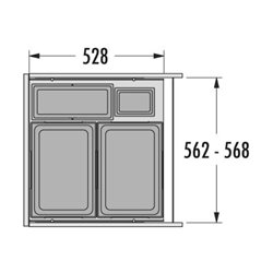 Hailo Abfalltrennsystem 3619771 EuroCargo 600/91 dunkelgrau