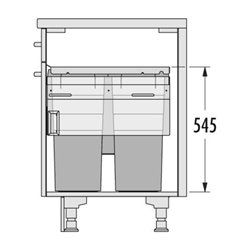Hailo Abfalltrennsystem 3619771 EuroCargo 600/91 dunkelgrau