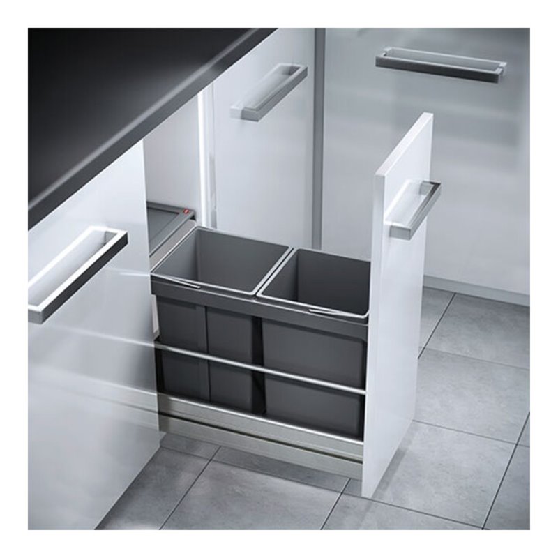 Hailo Abfallsammler 3669001 Tandem 300/30 Dunkelgrau