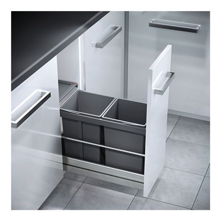 Hailo Abfallsammler 3669001 Tandem 300/30 Dunkelgrau