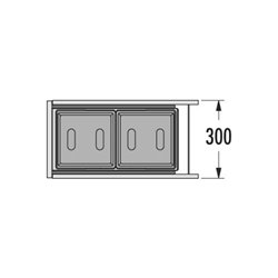 Hailo Abfallsammler 3669001 Tandem 300/30 Dunkelgrau